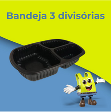 Carregar imagem no visualizador da galeria, Bandeja 3 Divisórias - 550ml
