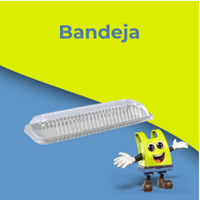 Carregar imagem no visualizador da galeria, BANDEJA G63 FATIA RETANG MEDIA C/100UND